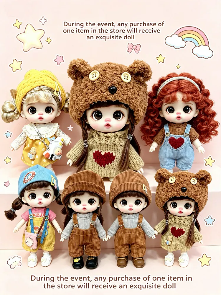 🎁 FREE SURPRISE DOLL WITH EVERY ORDER &mdash; Style Sent at Random!