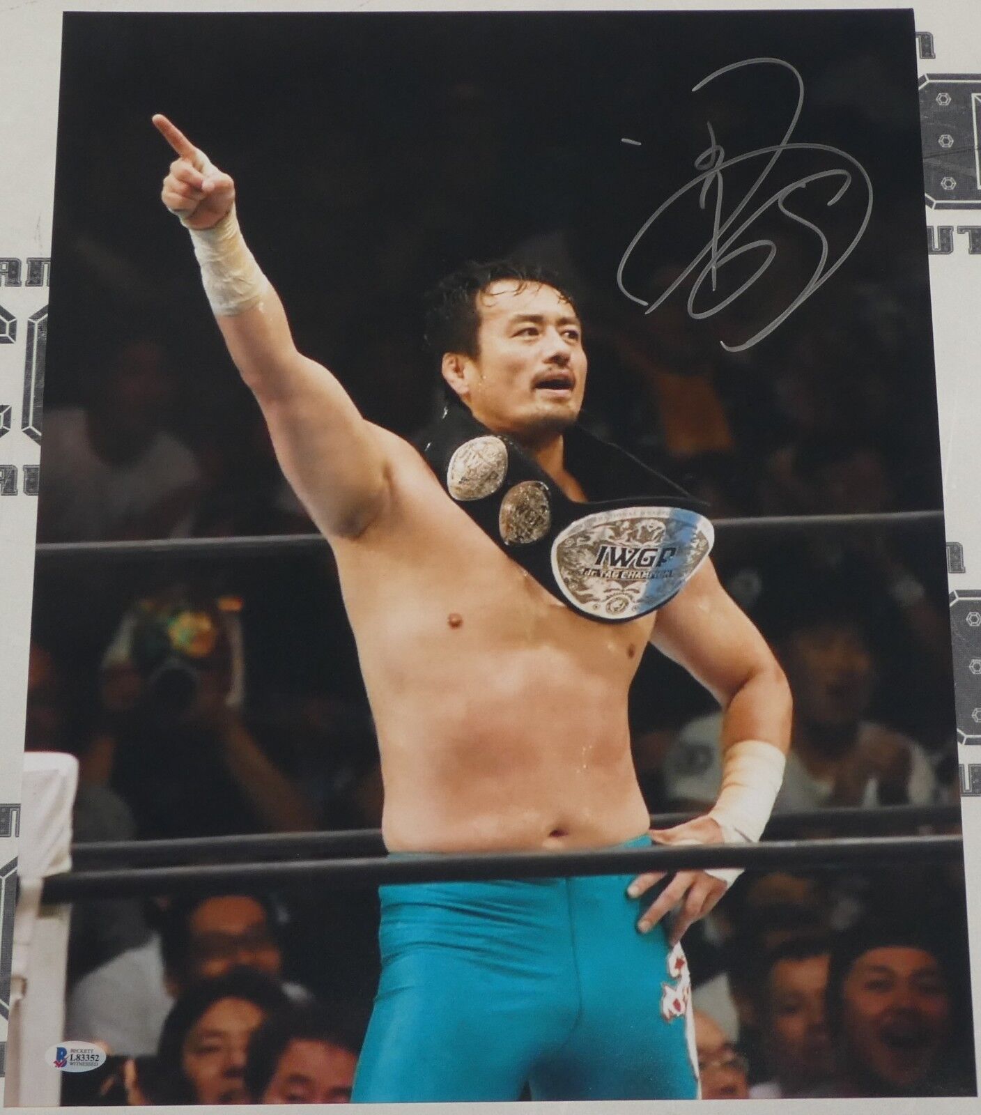 Ryusuke Taguchi Signed 16x20 Photo Poster painting BAS Beckett COA New Japan Pro Wrestling Auto