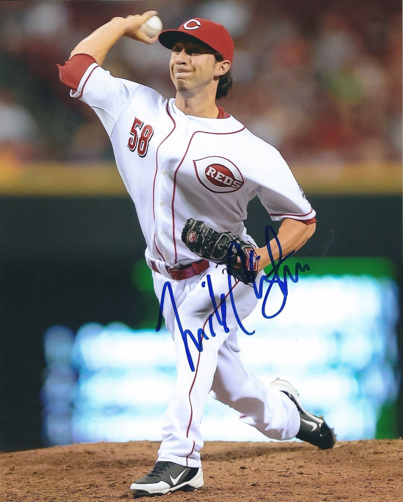 Autographed NICK CHRISTIANI Cincinnati Reds 8x10 Photo Poster painting- COA