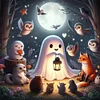 (Multi-Style) Halloween Ghost-11CT Stamped Cross Stitch 40*40cm/15.75*15.75in