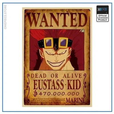 One Piece anime Wanted Poster – Eustass Kid Bounty official merch