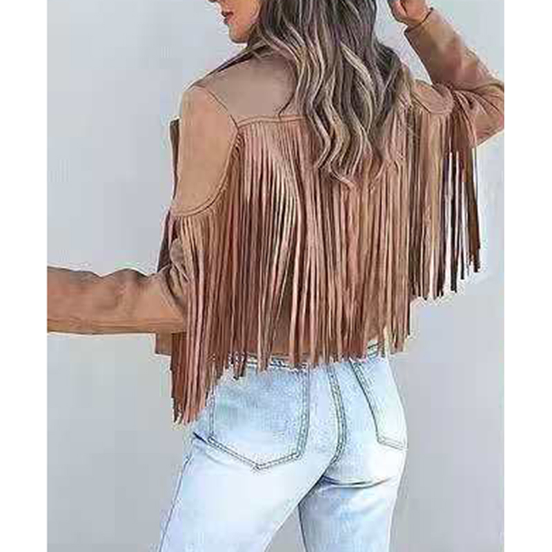 Fashion Fringed Short Jacket wearshes