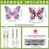 Butterfly 5D Diamond Painting Suncatcher with Crystal Pendant, Double-Sided Hanging Wind Chime Kit for Adults | Colorful Spring Window Decor
