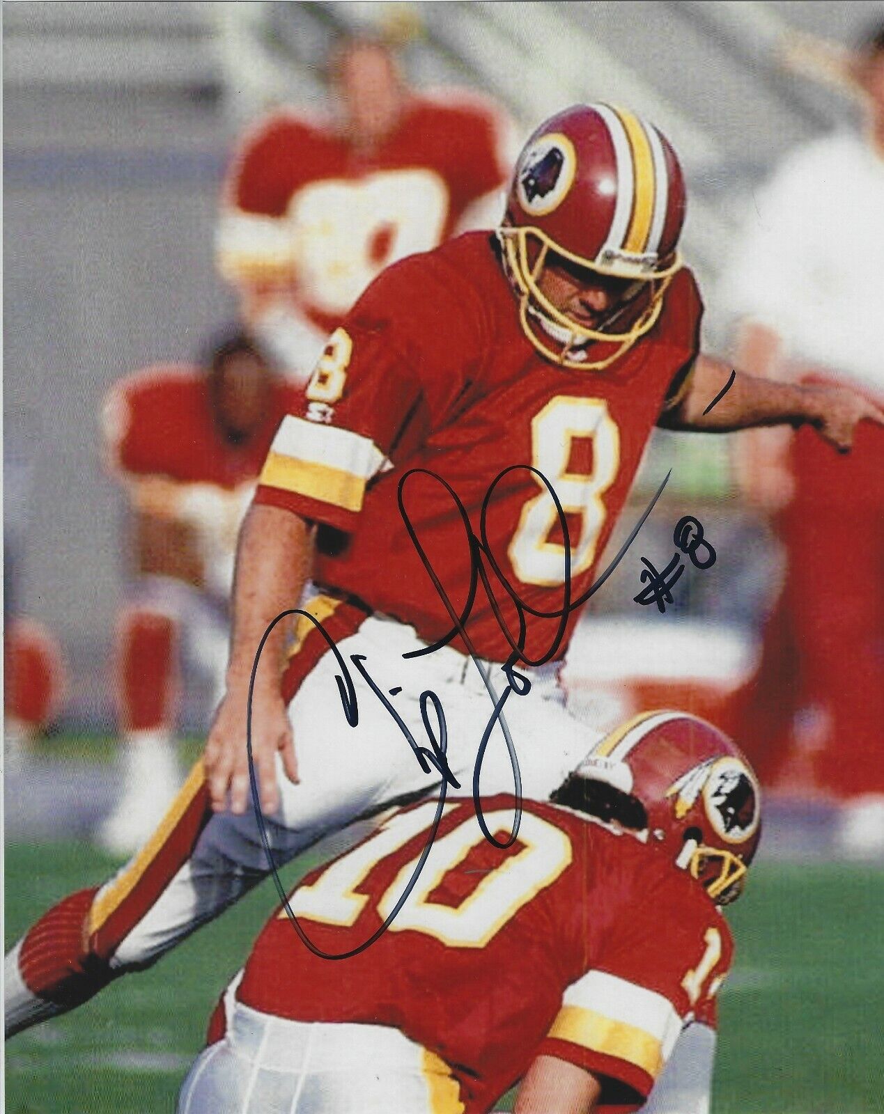 Autographed 8x10 CHIP LOHMILLER Washington Redskins Autographed Photo Poster painting - w/COA