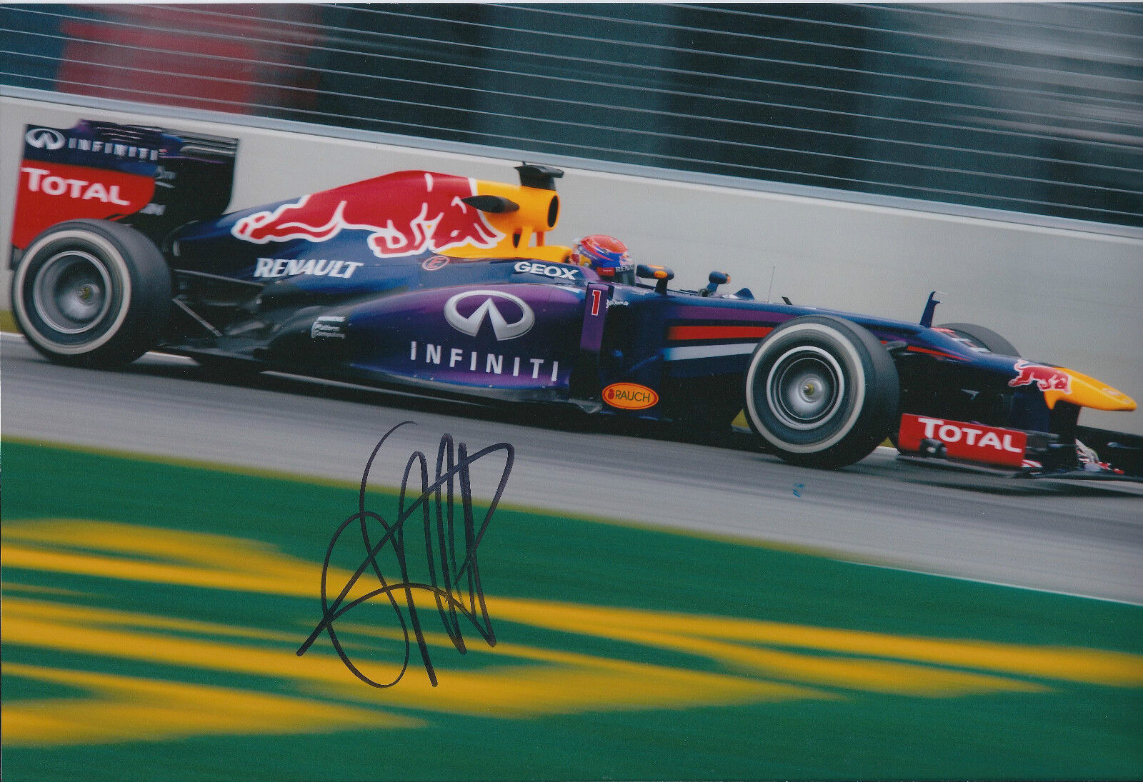 Sebastian Vettel SIGNED AUTOGRAPH World Champion 12x8 Photo Poster painting AFTAL COA RARE F1