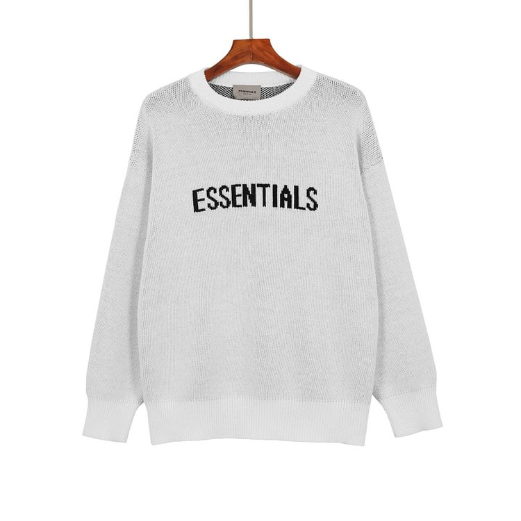Fog Essentials Sweater Sweater Autumn and Winter Double Line Knitted Crew Neck Pullover Sweater