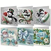 6Pcs Diamond Painting Christmas Greeting Cards Congratulations Cards & Gifts