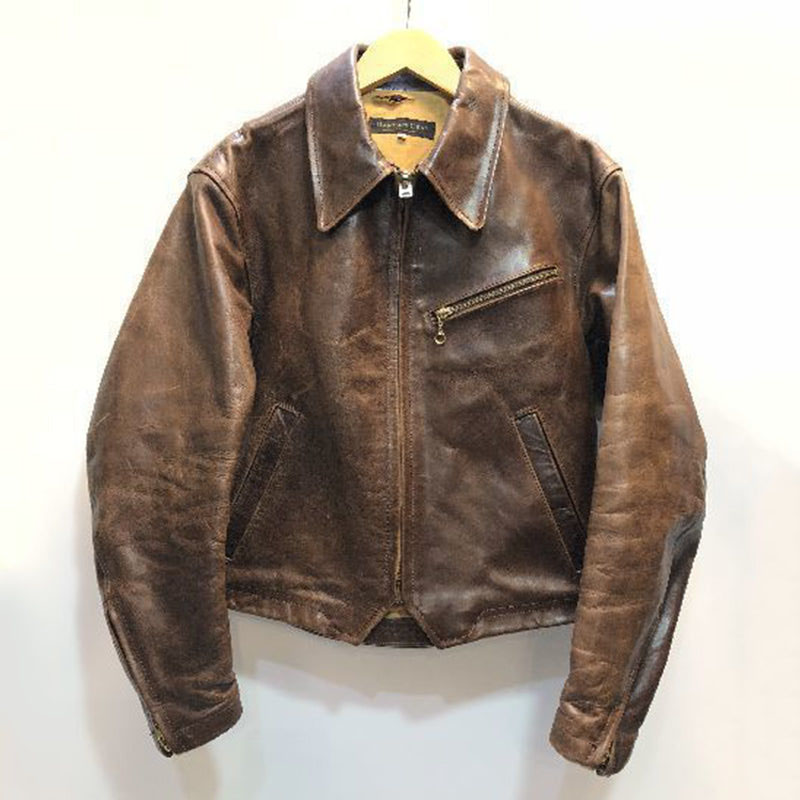 Men&rsquo;s Zipped Leather Jacket