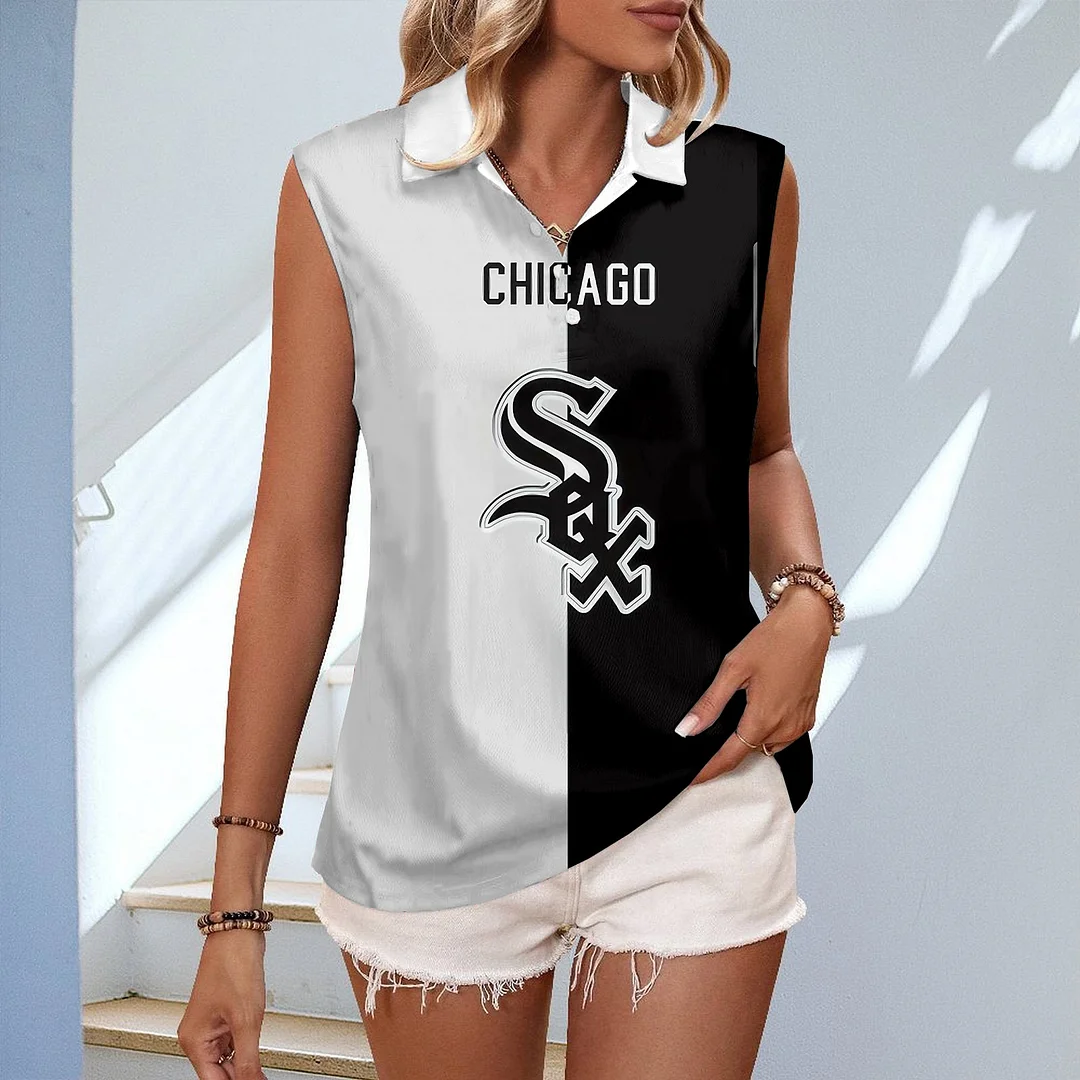 Women's V-neck Sleeveless Casual Polo Vest