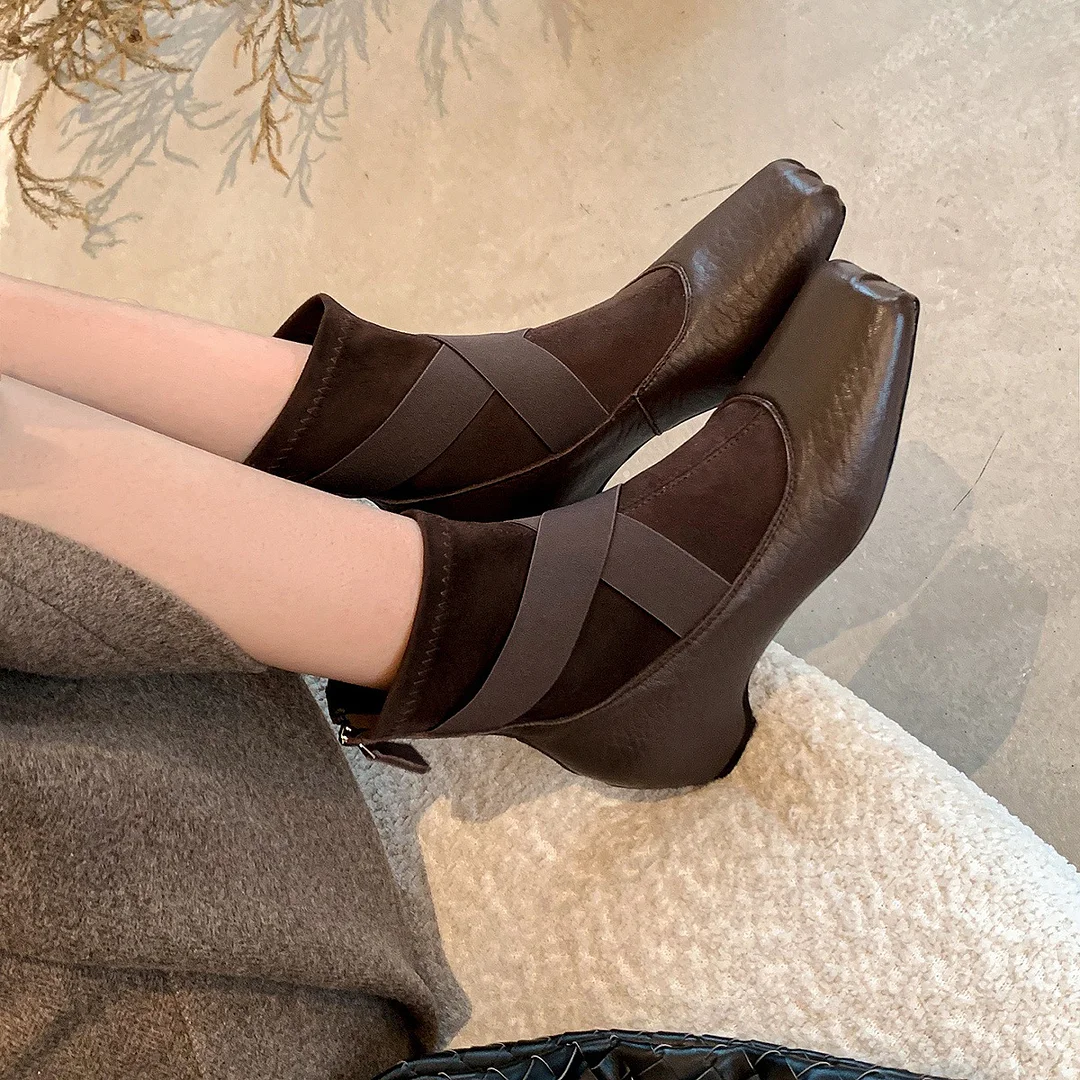 Breakj Breakj Ballet ~ Cross-Band Heightening Ballet Splicing Short Boots In Autumn And Winter To Increase The Explosion Of Boots