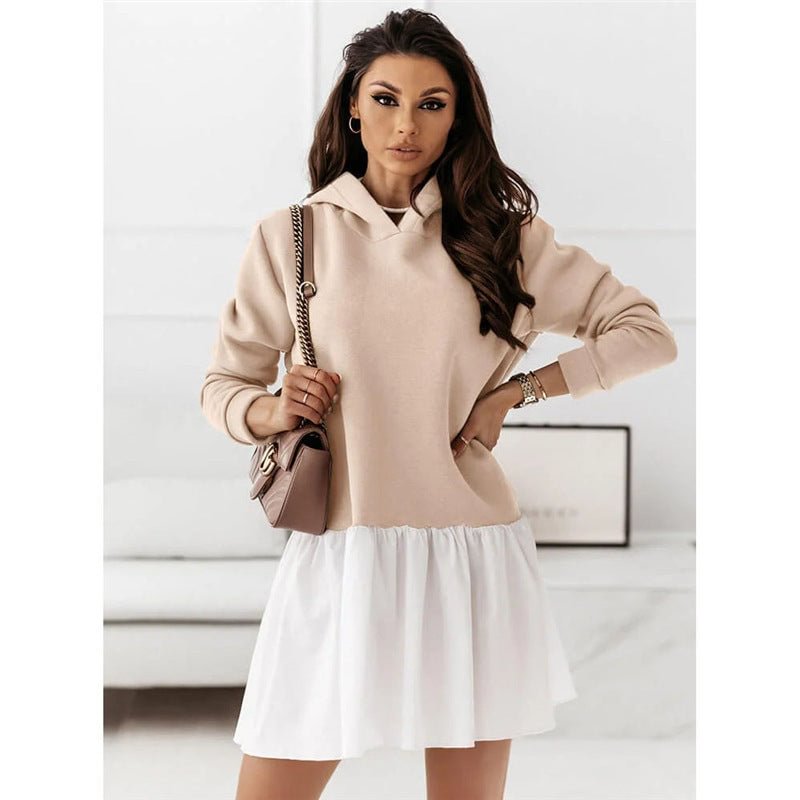 Hooded Patchwork Dress | EGEMISS