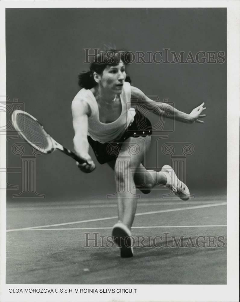 Press Photo Poster painting Olga Morozova, tennis player, during a Virginia Slims Circuit match