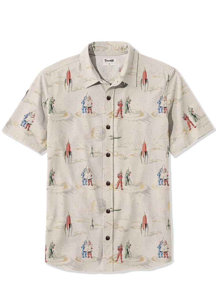 1950s Astronaut Atomic  - 100% Cotton Shirt