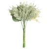 Flocking Artificial Cypress Leaf 12 Stems Bouquet Floral Decor