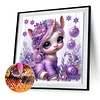 Purple Unicorn - Crystal Rhinestone Diamond Painting