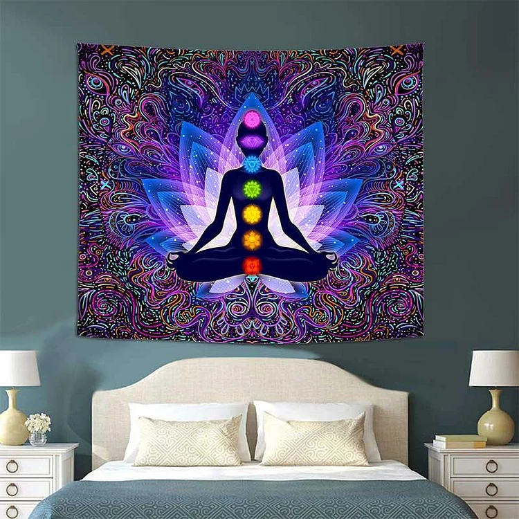 Chakra Meditation Yoga Wall Hanging Tapestry