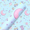 Babyshower Pink Blue Birthday Gift Package Wrapping Paper