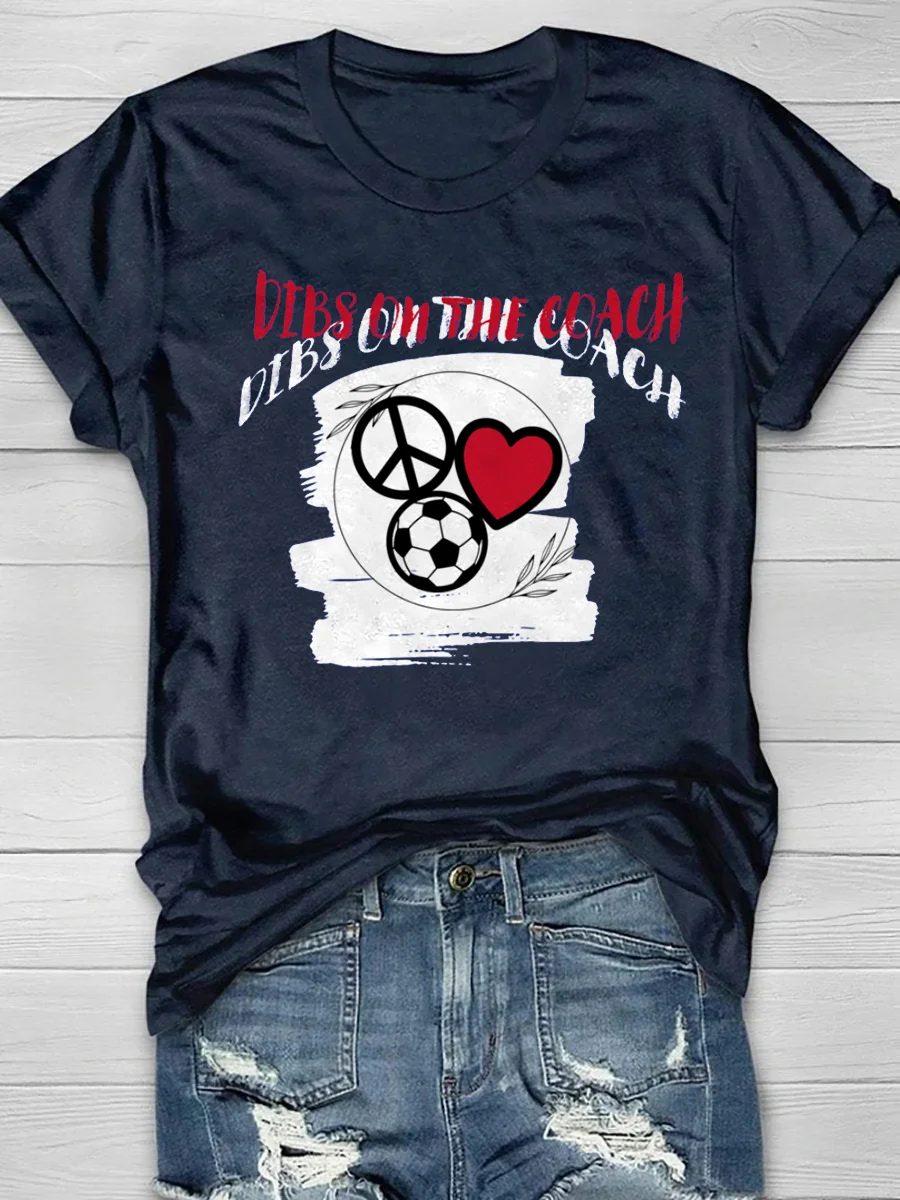 Vintage Football Print Short Sleeve Comfort T-Shirt