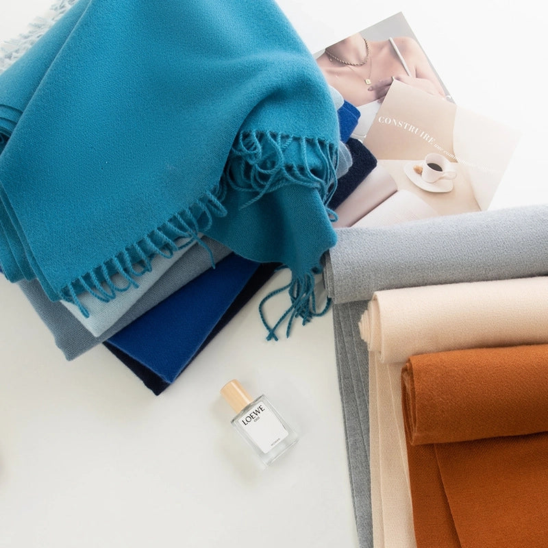 Scarf Winter Warm Windproof Shawl Women’s High-end Korean Style Women’s Cashmere Scarf
