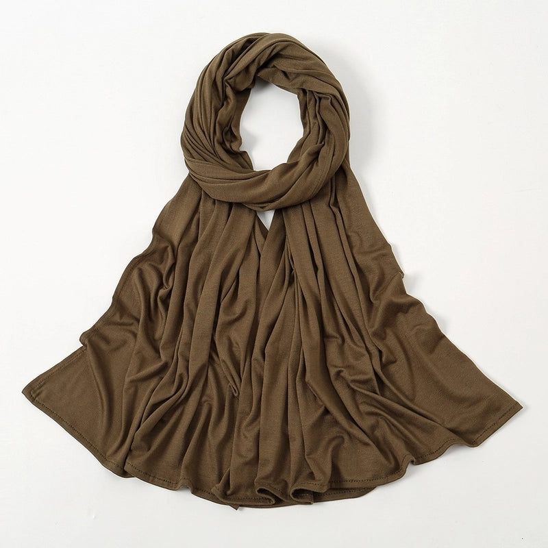 Hot New Solid Color Mercerized Cotton Jersey Scarf Soft Scarf Spot