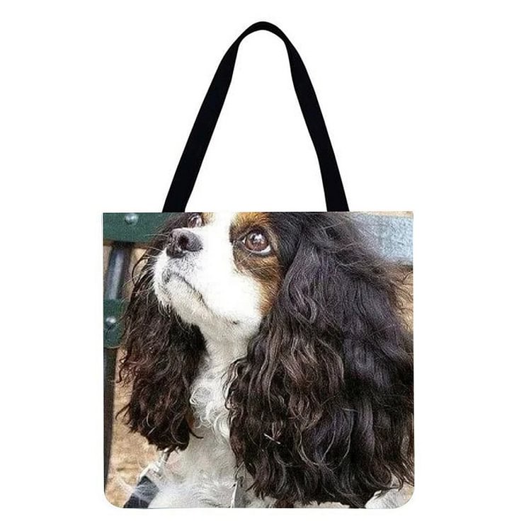 Charles Spaniel Dog - Linen Tote Bag