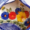 Ceramic Portable Fruit Basket, Hand-painted Fruit Bowl, Household Candy Snack Storage Basket