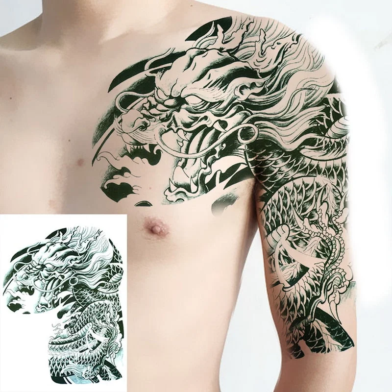 tatoos temporales for men shoulder tattoos dragon black large tattoo and body art sticker boys tattoo tribal designs mens decals