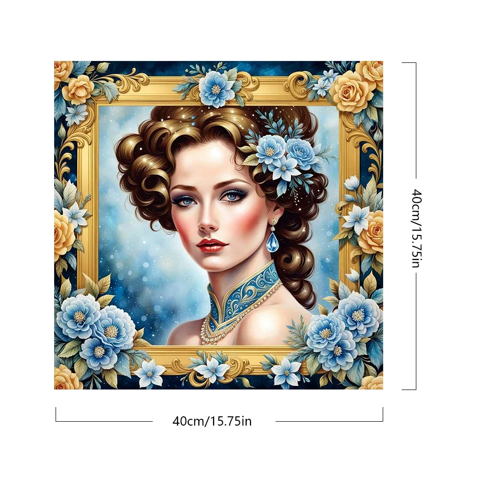 DIY Paint By Number 40*40cm - Photo Frame Lady