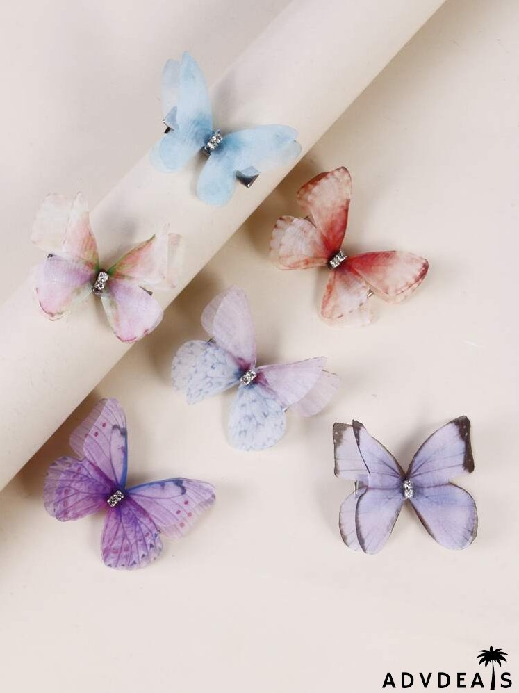 6pcs Butterfly Design Alligator Clip