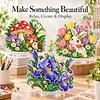 (Spring)DIY Pearl Diamond Painting Acrylic Stand, Double-Sided Printed Tabletop Decoration, Special Shaped Diamond Art Craft Kit for Home Decor