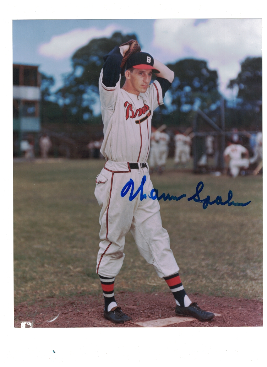 Warren Spahn Boston Braves Signed 8x10 Photo Poster painting W/Our COA