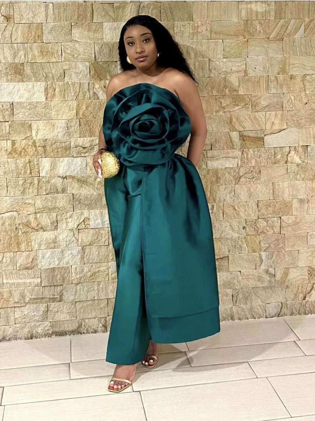 Sdrawing Sdrawing Spring And Summer New Design Three-Dimensional Flowers Ribbon Sexy Bare Back Zipper LX0113