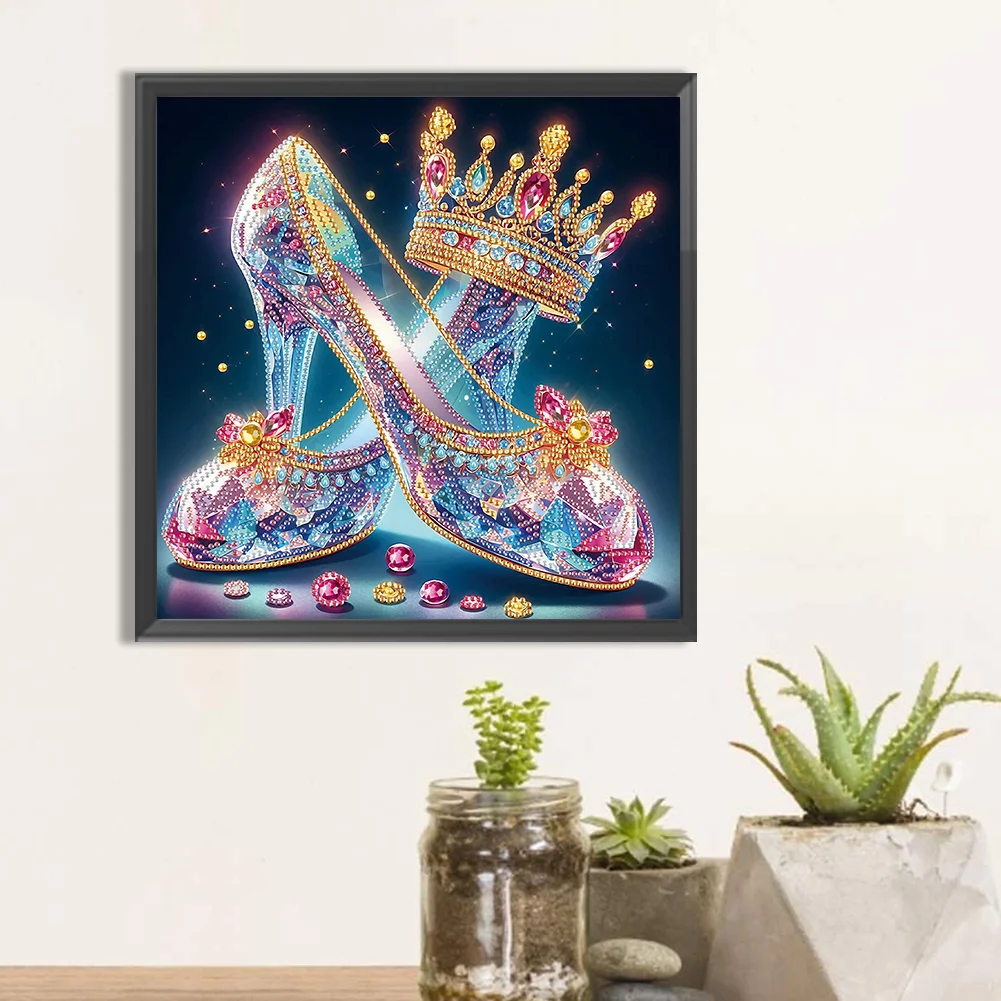 Diamond Painting - Partial Special Shaped Drill - Crystal High Heels(Canvas|30*30cm)