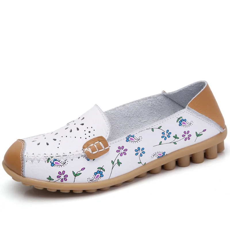 bigfuclothes Flowers Hollowed Out Casual Shoes