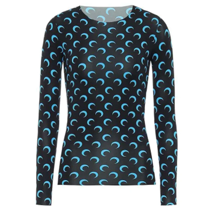 Brownm Brownm Mi With The Same Moon Bottom Shirt Ice Silk Sunscreen Clothes T-Shirt Sweet And Spicy Wind Show Thin Skin Clothes