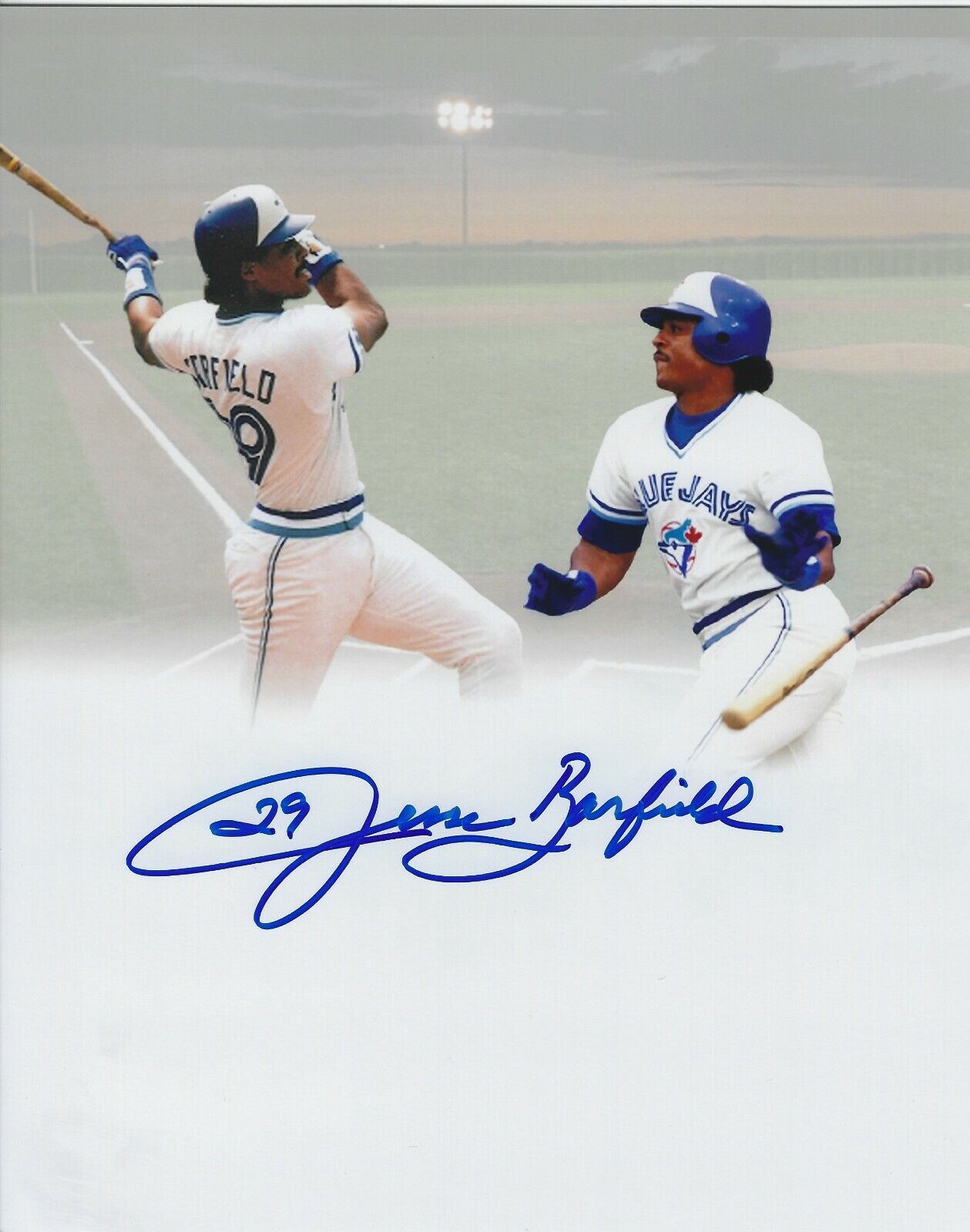 Signed 8x10 JESSE BARFIELD Toronto Blue Jays Autographed Photo Poster painting - COA