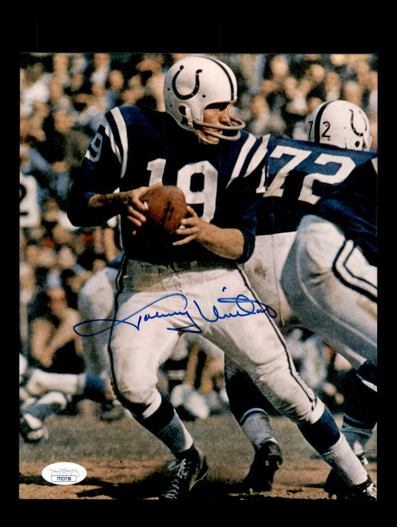 Johnny Unitas JSA Signed Coa 8x10 Autograph Photo Poster painting