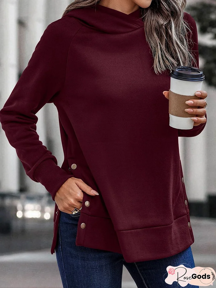 Plain Regular Fit Casual Sweatshirts