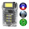 COB+SMD LED Camping Work Light Rechargeable Mini Flashlight Hat Clip Torch Light