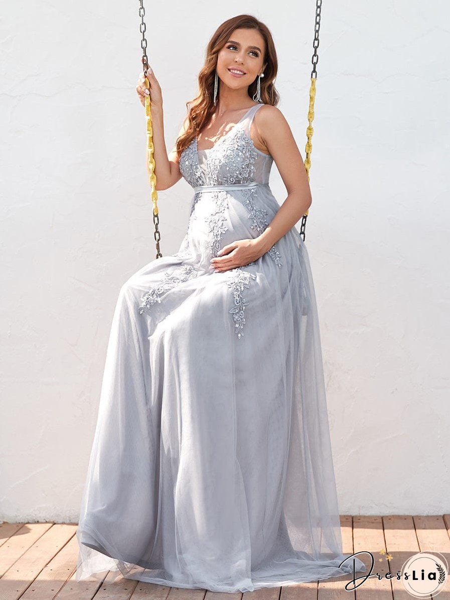 Elegant A-line Maternity Gown