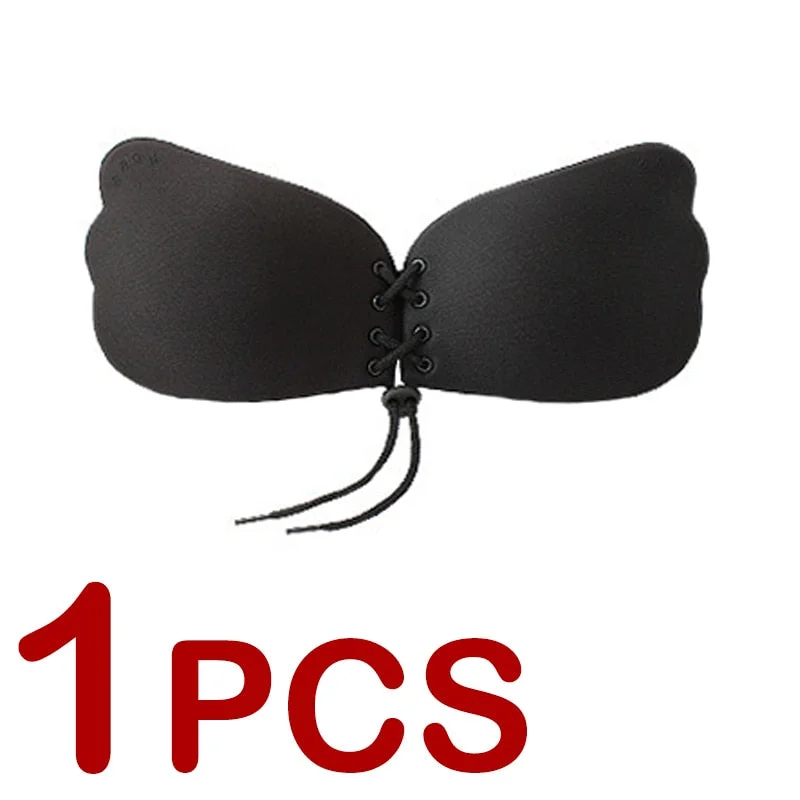 1/2 Pair Strapless Invisible Sticky Bra Underwear Sexy Seamless Push Up Silicone Bras For Women Sexy Lingerie Backless Bralette