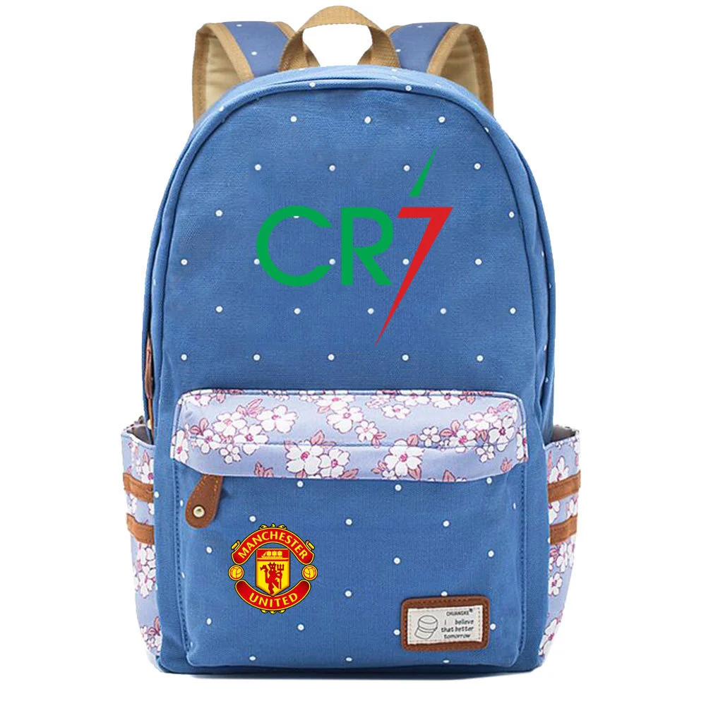 Buzzdaisy Cristiano Ronaldo Backpack - Stylish & Spacious Schoolbag with Double Side Pockets for Leisure Travel