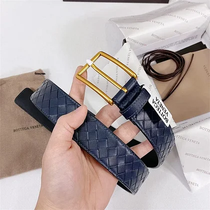 BOTTEGA VENETA レザー ベルト ゴールドバックル BOTTEGA VENETA raintree green leather belt with gold
