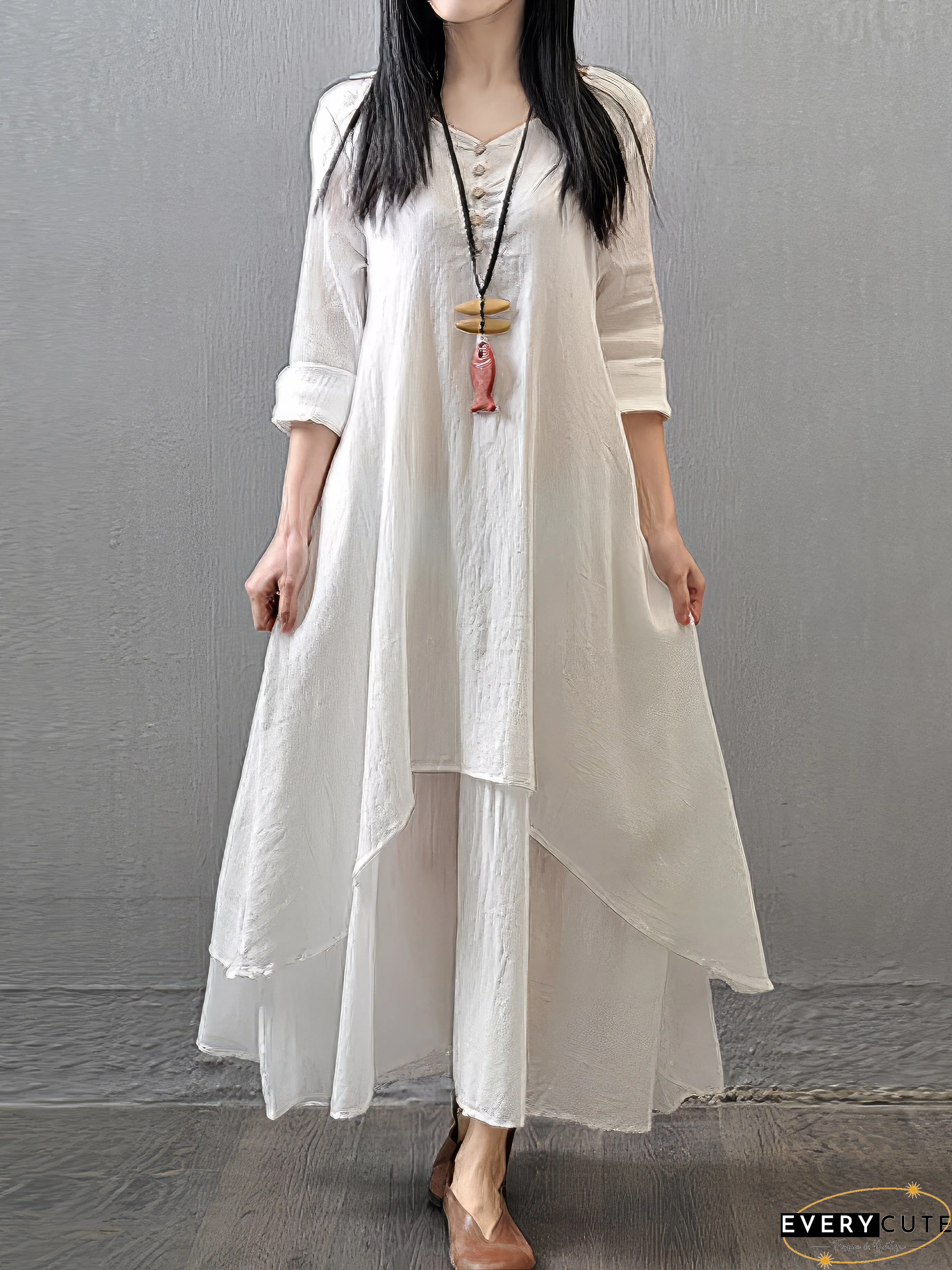 Layered Casual Maxi Dress