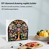 Diamond Painting Acrylic Life Tree Paper Towel Storage Rack Decor