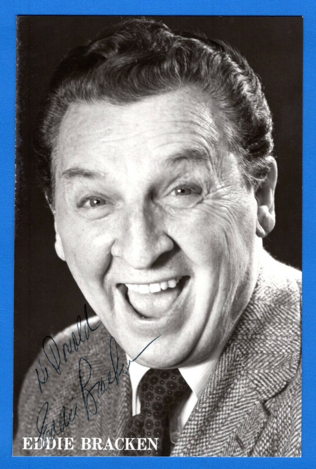 Eddie Bracken Actor Comedian Hand Signed Autograph 4x6 Photo Poster painting