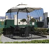 Outdoor Patio Parasol Shade Mosquito Screen Polyester Mesh With Zipper Door And Adjustable Rope