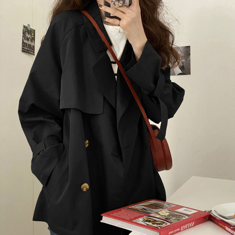 Trench Coat Women's Short  Spring And Autumn New British Style Temperament AOverall Jacket