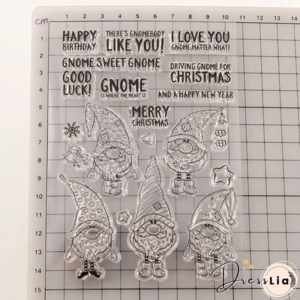 New Christmas Santa Clause Transparent Clear Silicone StampSilicone Stamp Cutting Dies Diy