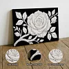 DIY Pearl Painting Rose for Home Wall Decor with Frame(20x30cm)